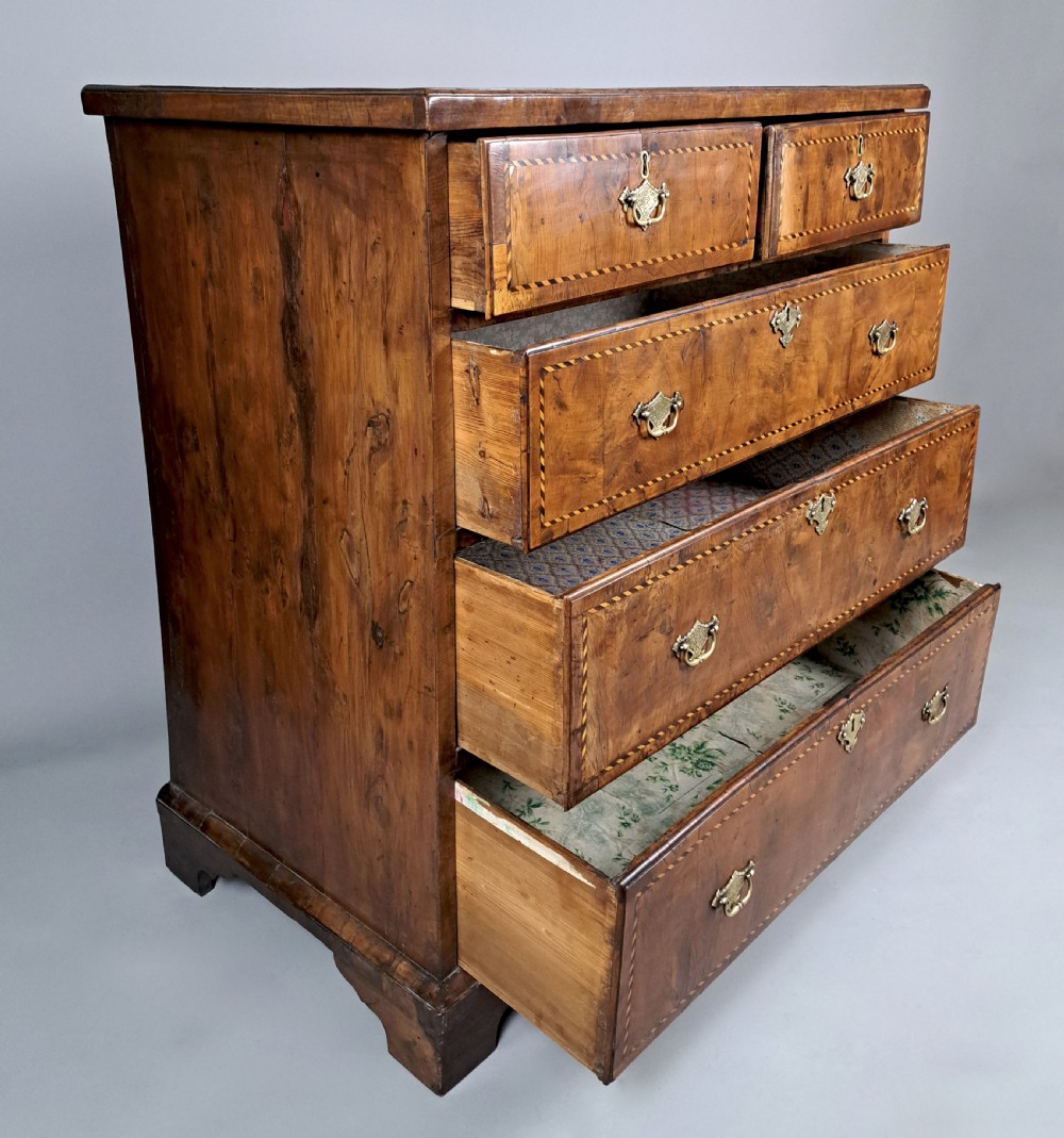Rare George I Yew Wood Chest of Drawers c. 1720 View IV
