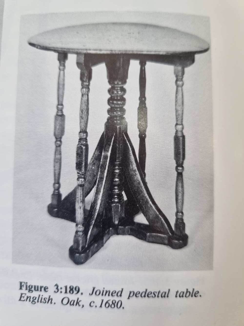 Rare Charles II Period Oak Pillar Table c. 1660 View II