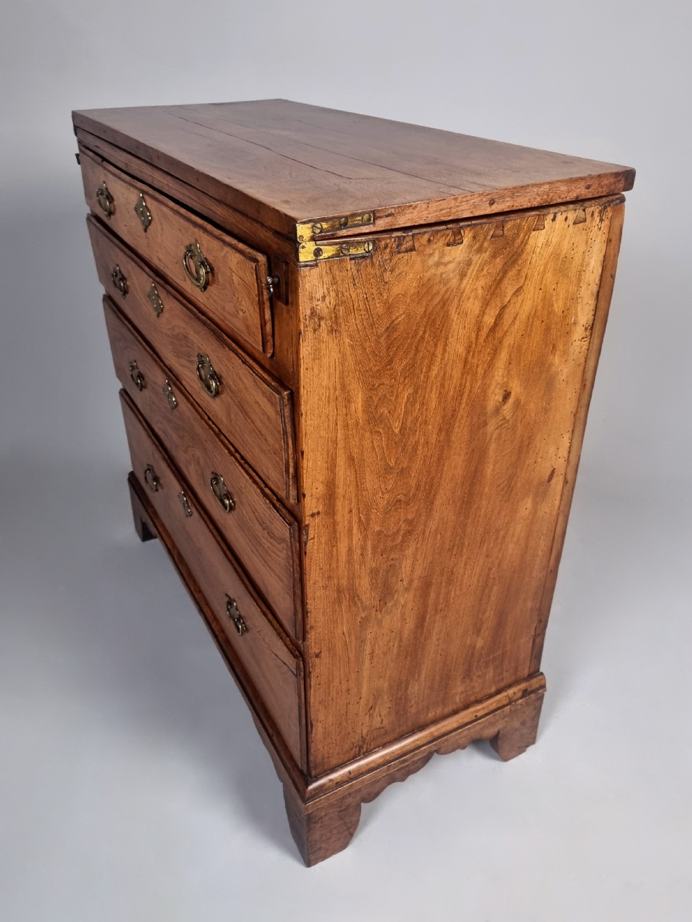 George II Period Elm Bachelors Chest c. 1740 View IX