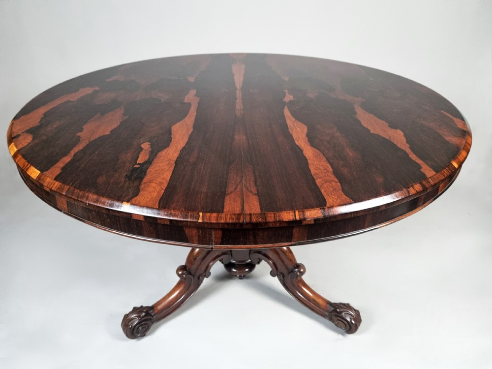 Rare and Beautiful Coromandel Circular Dining Table  c. 1865 View III