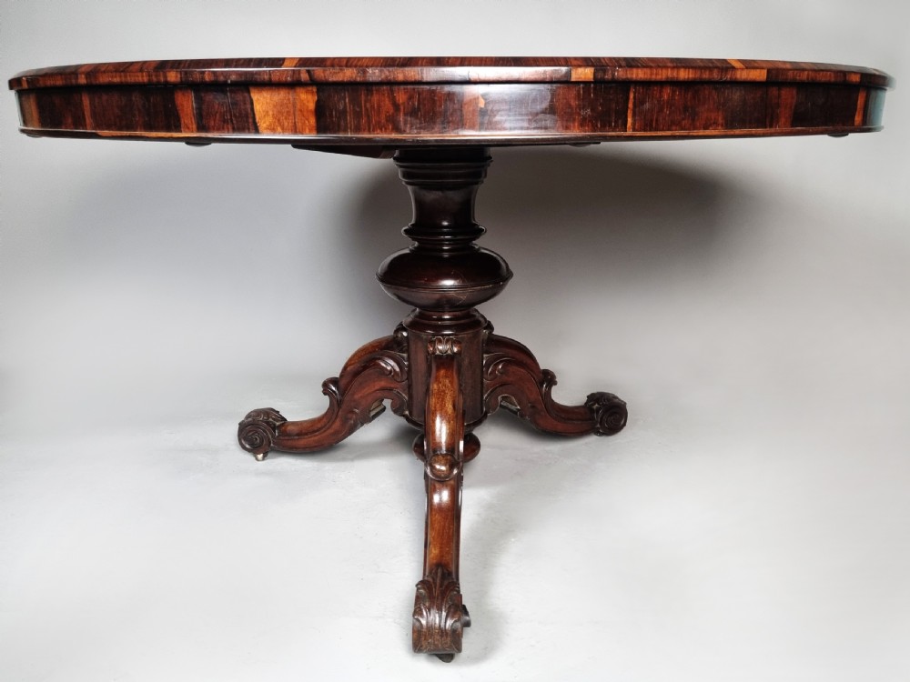 Rare and Beautiful Coromandel Circular Dining Table  c. 1865 View V