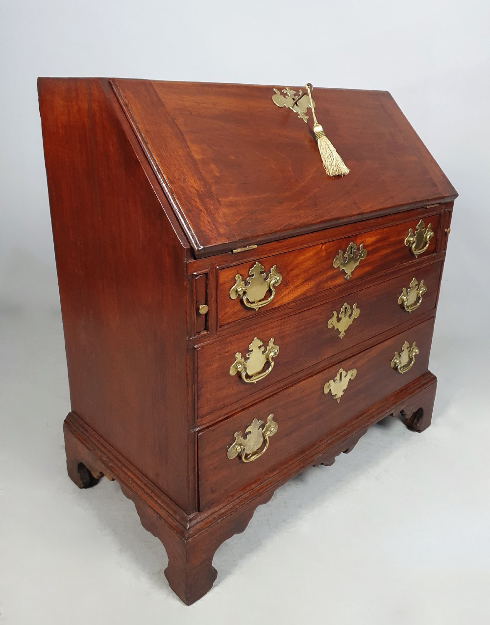 Petite George II  Fruitwood and Cedarwood 'Chippendale' Bureau c. 1750