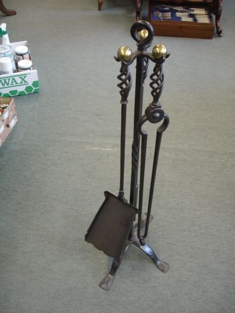 Steel & Brass Companion Set