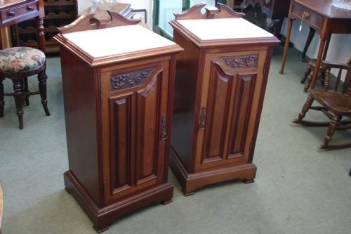 Pair of Edwardian Bedside Cupboards