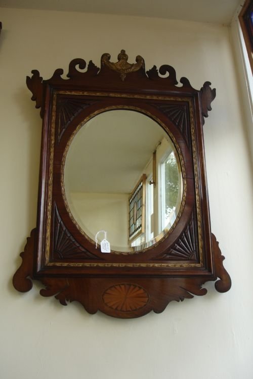 Mahogany Bevelled Mirror

