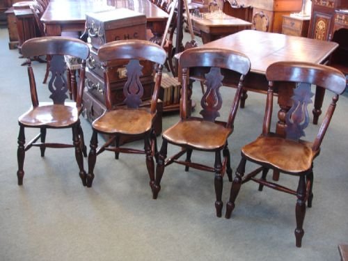 Set of 4 Victorian Kitchen Chairs