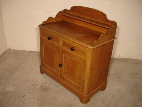 Victorian Pine 2 Drawer 2 Door Cupboard Base