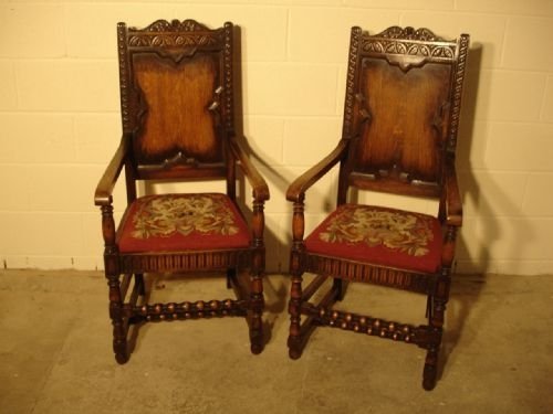 Pair of Oak Carvers