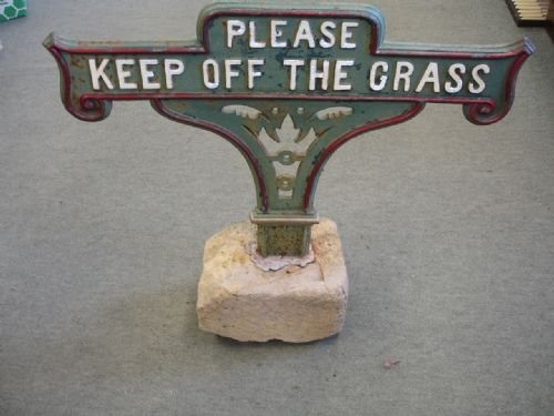 Victorian Cast Iron Sign