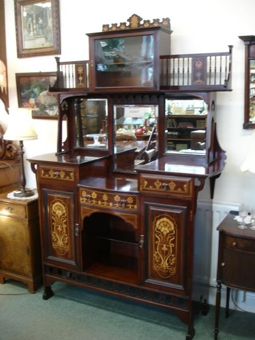 Art Nouveau Inlaid Cabinet.