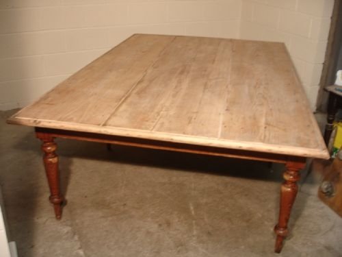 Victorian Large 6 Leg Pine Table