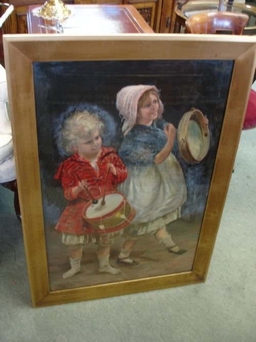 Oil Painting "Children with Instruments"