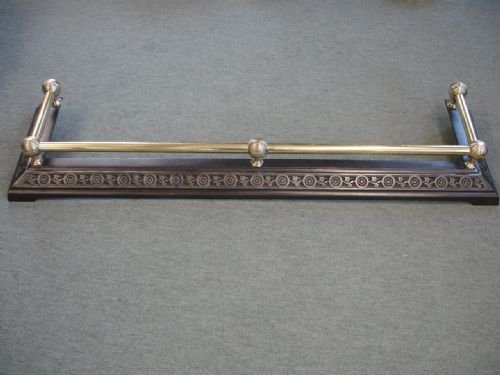 Victorian Cast Iron & Brass Fender