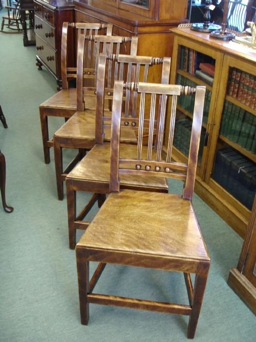 Set of 4 Victorian Kitchen Chairs.