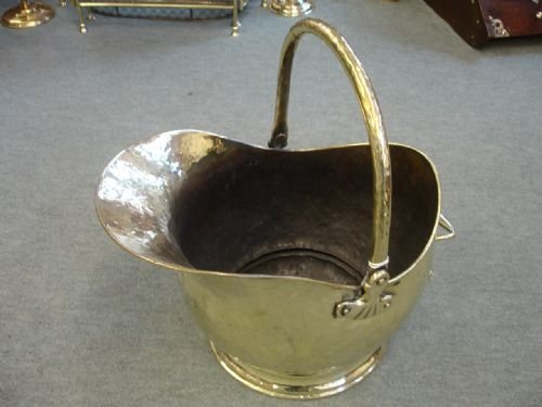 Victorian Brass Coal Helmet