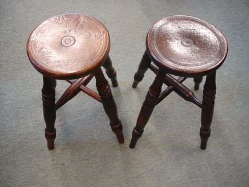 2 Similar Victorian Stools