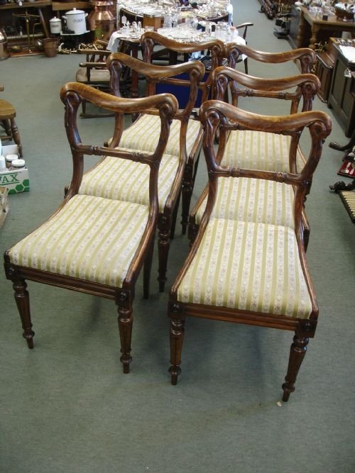 Set of 6 Victorian Hardwood Chairs