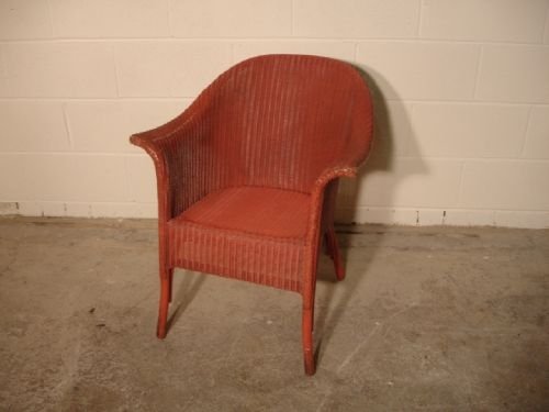 Large Pink Wing Lloyd Loom Chair