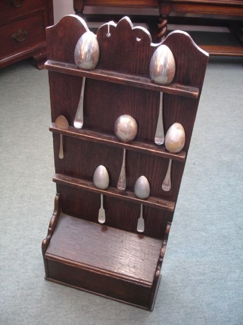 Oak Spoon Rack & Candle Box