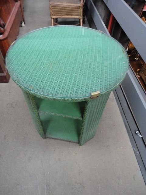 Green Lloyd Loom Table