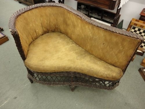 Very Unusual Victorian Wicker Seat