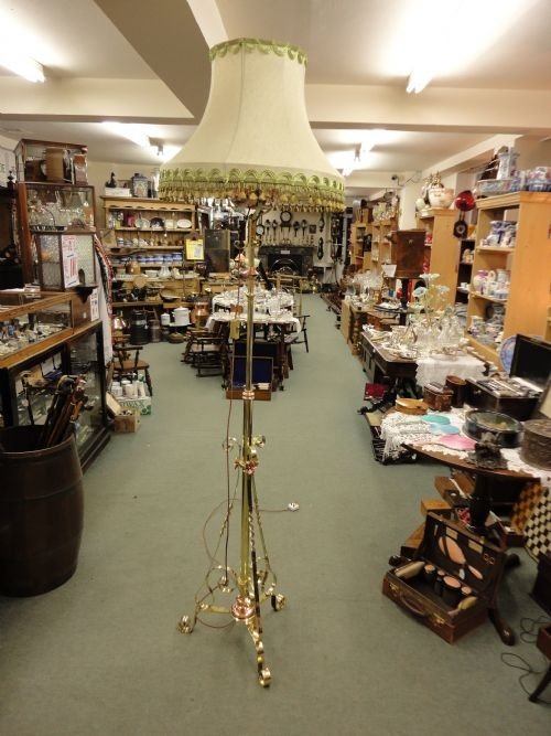 Victorian Brass & Copper Standard Lamp 10% Off Marked Price