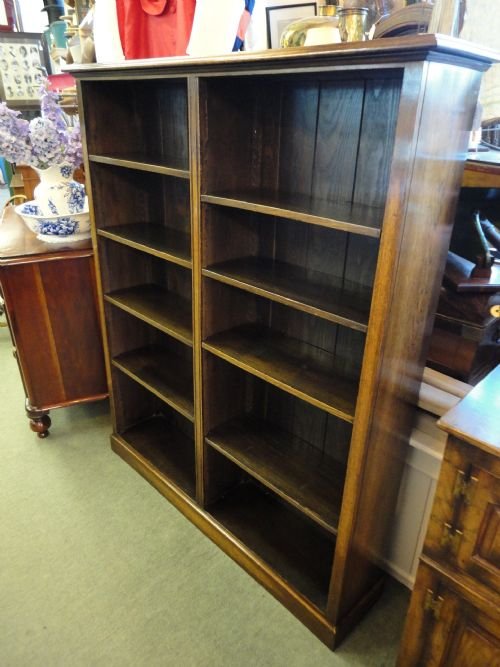 Oak Double Bookcase