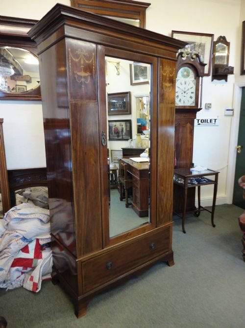 Inlaid Edwardian Mahogany Robe