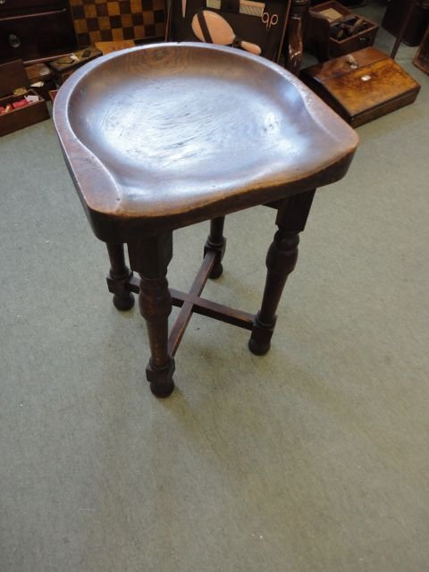 Oak Saddle Stool