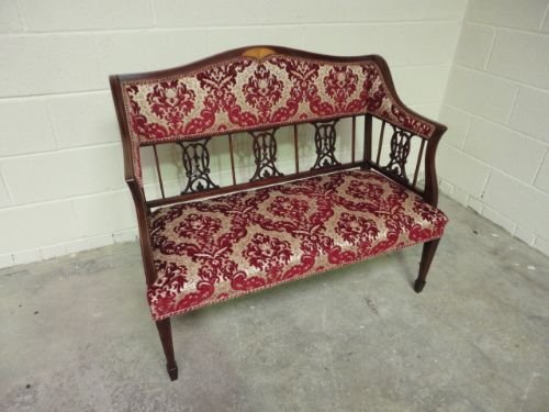 Mahogany Inlaid Settee