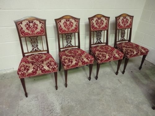 4 Inlaid Side Chairs