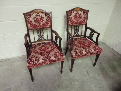 Pair of Mahogany Carvers