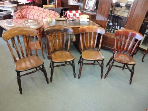 Set of 4 Victorian Kitchen Chairs