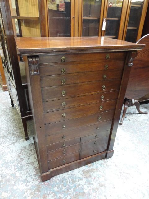 Oak Wellington Chest of Drawers