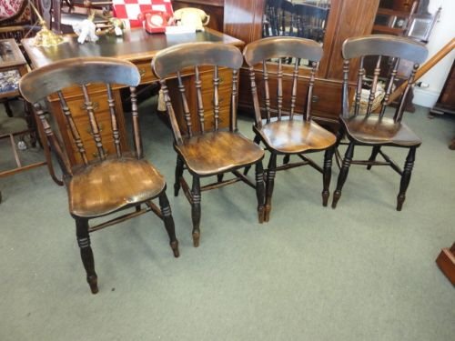 Set of 4 Victorian Kitchen Chairs