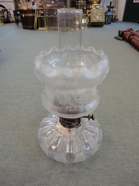 Victorian Cut Glass Table Lamp