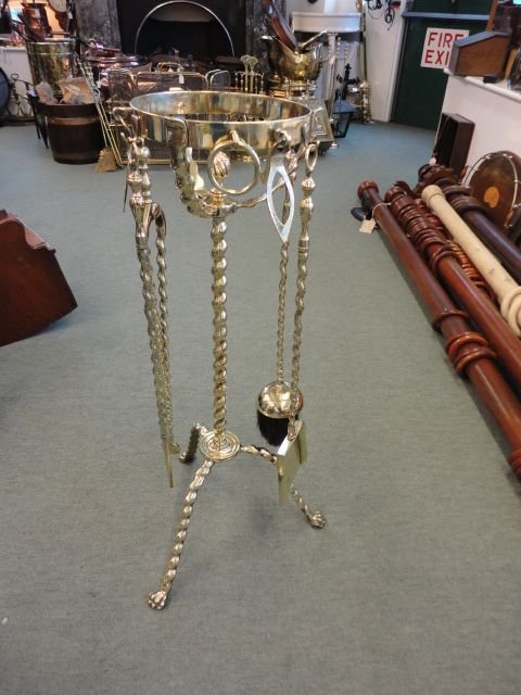 Victorian Brass Fire Companion