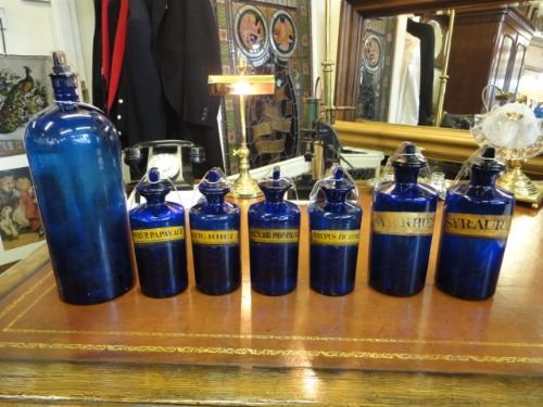 Bristol Blue Chemist Bottles