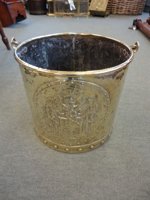 Victorian Brass Coal Bucket