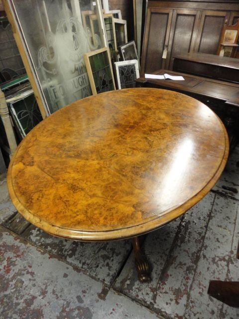 Oval Walnut Loo Table