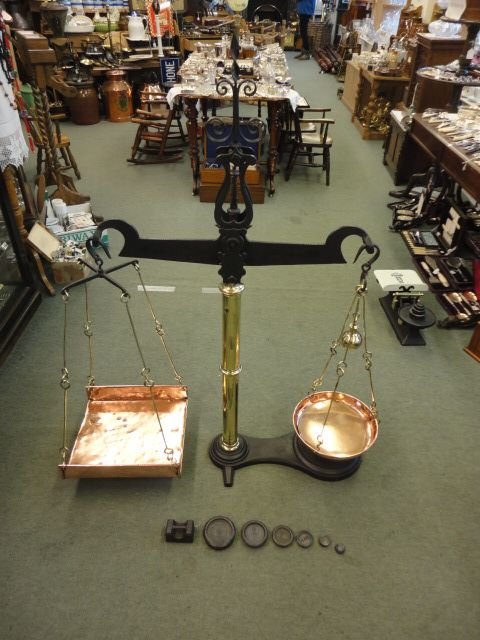 Large Victorian Beam Scales & Weights