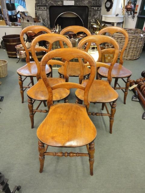 Set of 6 Victorian Kitchen Chairs