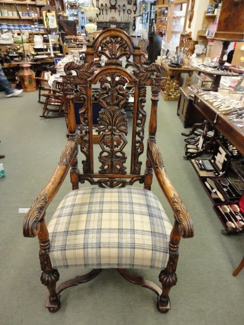 Carved Oak Armchair