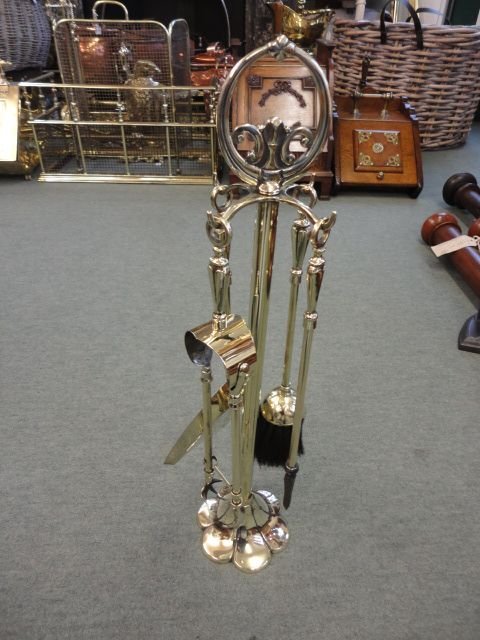 Brass Fire Companion Set