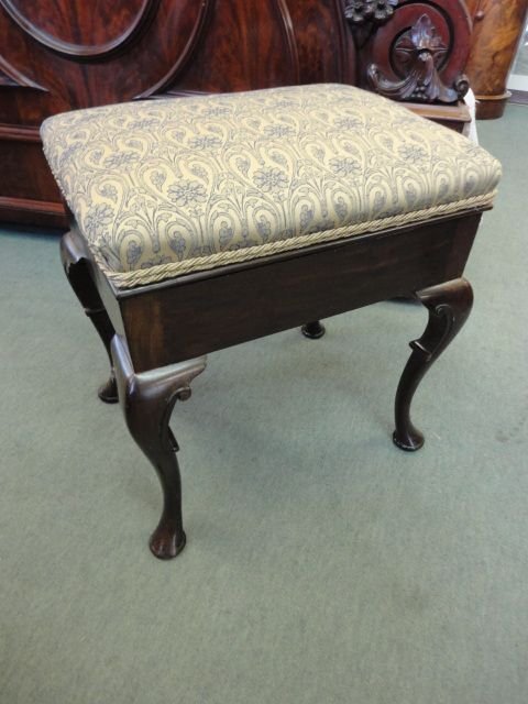 Mahogany Piano Stool.