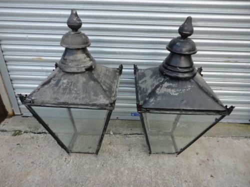 Pair of Gas Lamp Tops