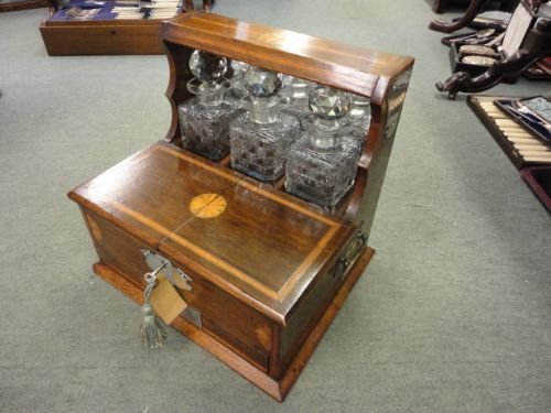 Inlaid Mahogany Games Tantalus