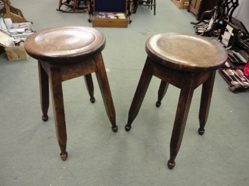 Pair of Hardwood Stools