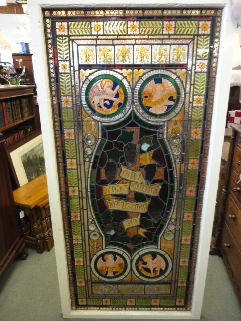 Large Coloured Leaded Window