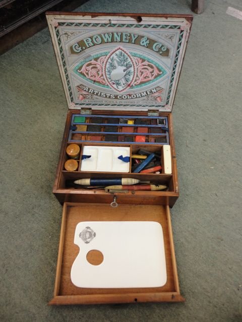 Mahogany Rowney Painters Box